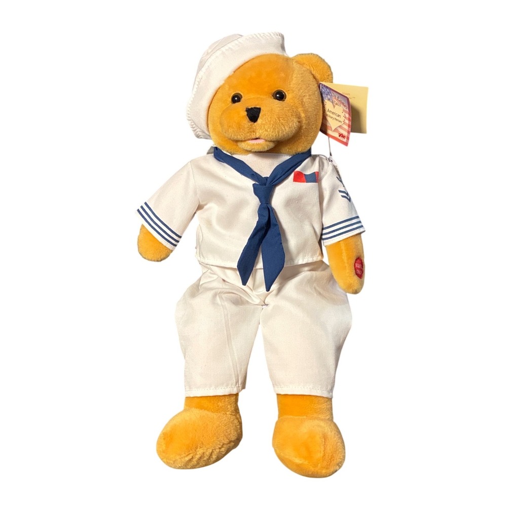 Chantilly Lane American military heroes vintage 19" Navy bear Animatronic